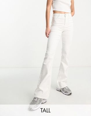 Белые расклешенные джинсы Pieces Tall Peggy Pieces