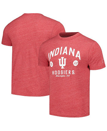 Мужская малиновая футболка с потертостями Indiana Hoosiers Bendy Arch Victory Falls Tri-Blend League Collegiate Wear