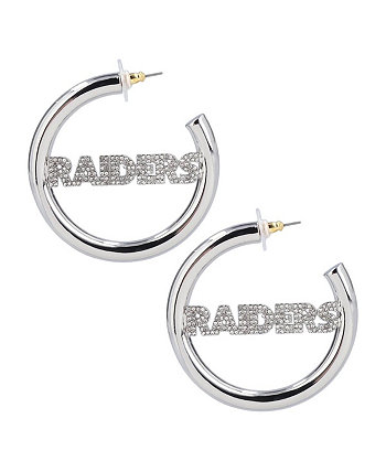 Женские серебряные серьги-кольца Las Vegas Raiders Team BAUBLEBAR