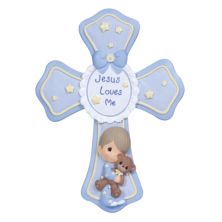 Драгоценные моменты ''Иисус любит меня'' Мальчик с плюшевым мишкой в виде креста Precious Moments