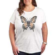 Plus Swallowtail Butterfly Graphic Tee Unbranded