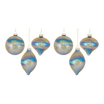 Melrose Iridescent Snowflake 6-pc. Ornament Set Melrose