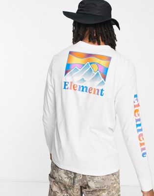 Белая футболка с длинными рукавами Element Kass Element