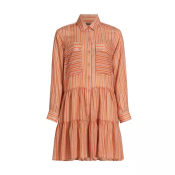 Платье-рубашка Talise в полоску из смесового хлопка Magali Pascal
