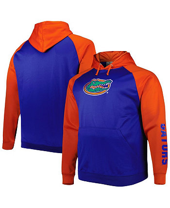 Мужской флисовый пуловер с капюшоном Royal Florida Gators Big and Tall реглан Profile