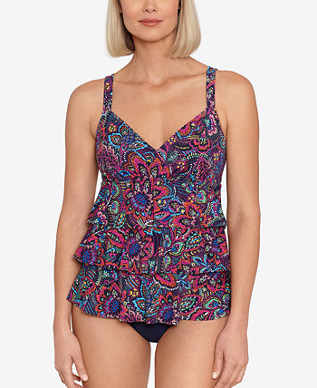 Women's Printed Tummy-Control Tiered One-Piece Swimsuit, Created For Macy's Swim Solutions