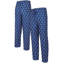 Мужские Пижамные брюки и шорты Concepts Sport Royal Indianapolis Colts Gauge Allover Print Knit Pants Unbranded