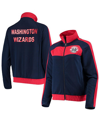Женская темно-синяя спортивная куртка Washington Wizards Hoop Raglan с молнией во всю длину G-III Sports by Carl Banks