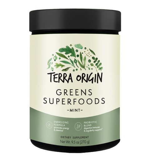 Greens Superfoods Порошок мяты — 9,5 унций Terra Origin
