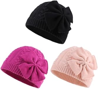 Зимняя шапка JANGANNSA Winter Warm Knitted Baby Hat for Girls 0-6Y JANGANNSA