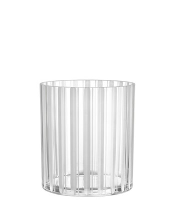 13'' Stripes Crystal Vase Medium Orrefors