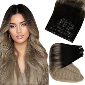 Full Shine Clip in Hair Extensions Black Women 10 Inch Lacer Clip in Hair Extensions Jet Black Real Human Hair Remy Hair Extensions Straight for Thin Hair Natural Hair Extensions 3 Pcs 60 Grams Full Shine