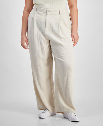 Trendy Plus Size Pleat-Front Wide-Leg Pants And Now This