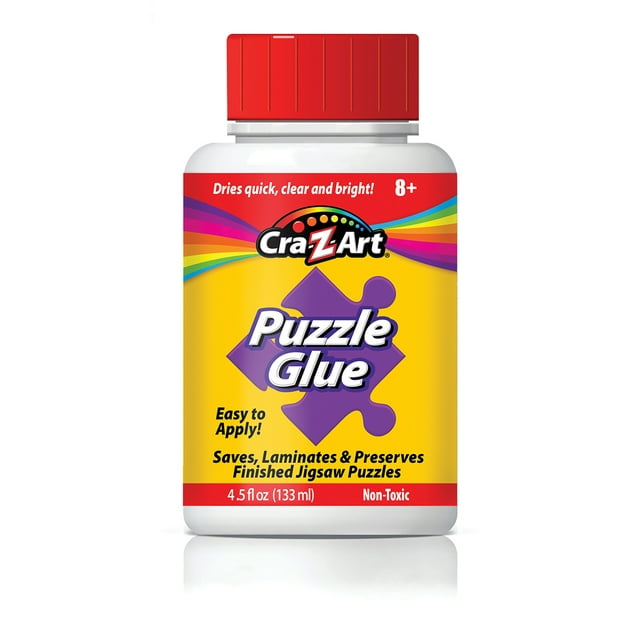 Cra-Z-Art Puzzle Glue 4.5 Ounce Bottle with Spreader, Ages 8 to Adult Cra-Z-Art