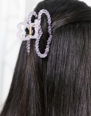Сиреневый крючок для волос в форме сердца DesignB London DesignB London