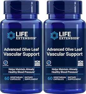 Life Extension Advanced Olive Leaf Vascular Support, 60 Vegetarian Capsules (Pack of 2) Life Extension