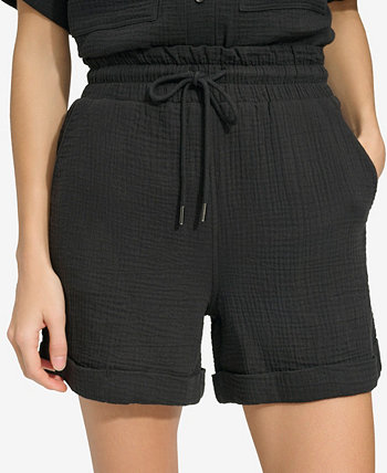 Women's High Rise Gauze Shorts with Rolled Cuff Marc New York
