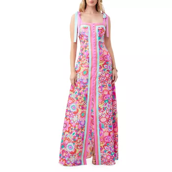 Cami Floral Silk Maxi Dress Trina Turk