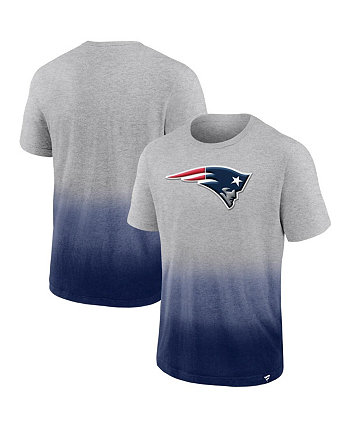 Мужская серо-темно-серая футболка New England Patriots Team с эффектом омбре Fanatics