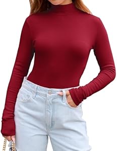 Женская Футболка Abardsion Long Sleeve Mock Turtleneck 2025 Abardsion