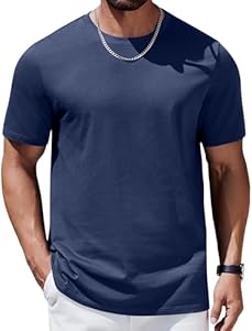 COOFANDY Mens T-Shirts 100% Cotton Premium Short Sleeve Shirt Crew Neck Basic Tshirt Coofandy