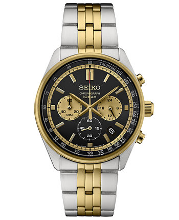 Мужские часы-хронограф Essentials с двухцветным браслетом из нержавеющей стали, 42 мм SEI