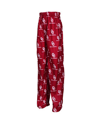 Oklahoma Sooners Youth Boys Crimson Team Logo Flannel Pajama Pants Genuine Stuff