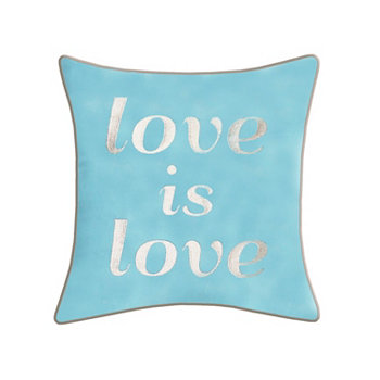 Праздничная подушка с вышивкой "Love Is Love" Edie@Home