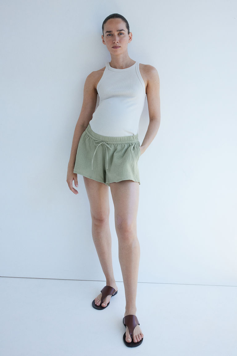 MAMA Before & After Cotton Muslin Shorts H&M