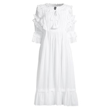 Daliah Tasseled Cotton Dress Cynthia Rowley