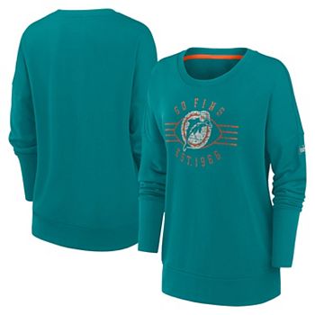 Футболка-пуловер Nike Aqua Miami Dolphins Rewind Playback с технологией Dri-FIT NCAA