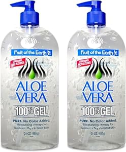 Fruit Of The Earth Aloe Vera 100% Gel with Tocopheryl Acetate, DMDM Hydantoin, Tetrasodium EDTA, Carbomer, Aloe Vera Gel, Triethanolamine, Diazolidinyl Urea, 24 oz (2 pack) Fruit of the Earth