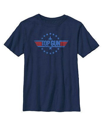 Boy's Top Gun Circle of Stars Logo Child T-Shirt Paramount Pictures