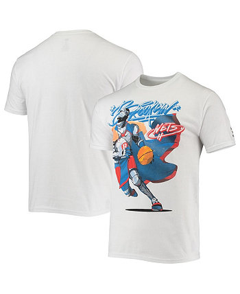 Мужская футболка NBA x McFlyy White Brooklyn Nets Identify Artist Series NBA Exclusive Collection