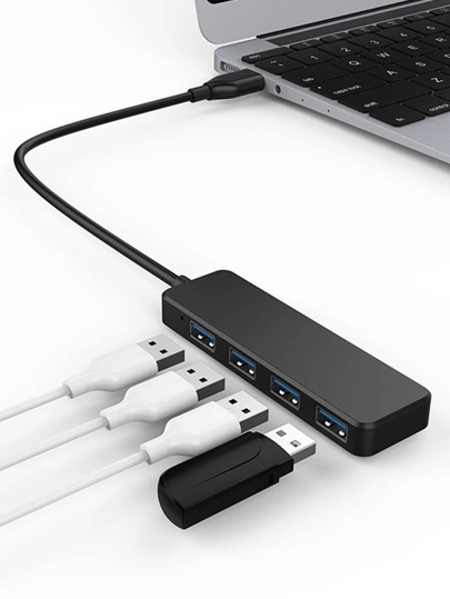 Высокоскоростной 4-портовый разветвитель USB-концентратора для ноутбука SHEIN
