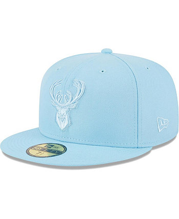 Мужская кепка синего цвета Milwaukee Bucks Spring Color Pack 59FIFTY с приталенной кепкой New Era