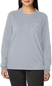 Carhartt Women's K126 Workwear Pocket Long Sleeve TShirt Regular And Plus Sizes Carhartt