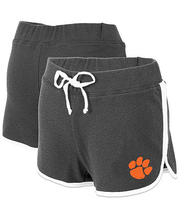 Women's Charcoal Clemson Tigers Relay French Terry Shorts Boxercraft