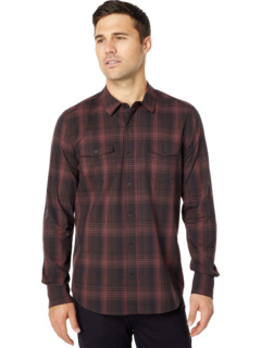 Мужская Рубашка на Пуговицах Everett в Черно-Малиновом Цвете Paige Paige