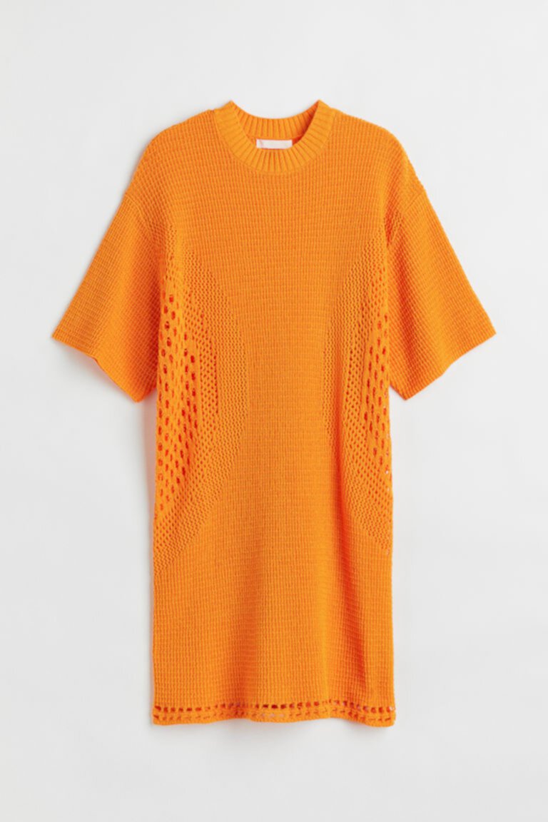 Трикотажное хлопковое платье-футболка H&M