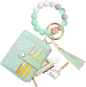 Брелок с карабином COOLANS Wristlet Bracelet Keychain Credit Card Holder Purse COOLANS