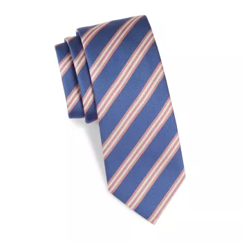 Полосатый шелковый галстук Canali