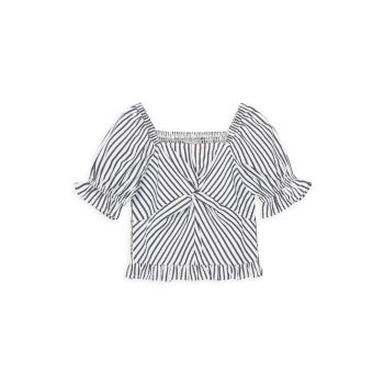 Girl's Twist-Front Striped Top Habitual