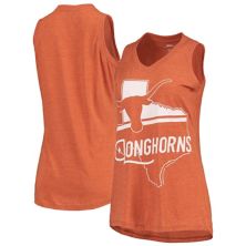 Женская футболка Pressbox Texas Orange Texas Longhorns Ferris Melange с V-образным вырезом Unbranded