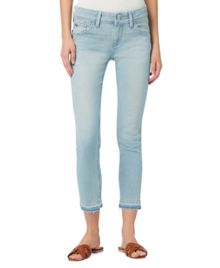 Эластичные укороченные джинсы-скинни Collin со средней посадкой Hudson