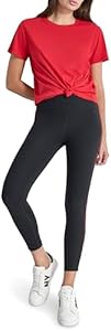 DKNY Women's Hw 7/8 Legging Logo Taping DKNY