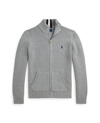 Big Boys Cotton Full-Zip Sweater Polo Ralph Lauren