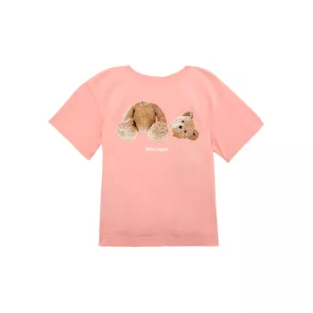 Little Girl's &amp; Girl's Logo Bear T-Shirt PALM ANGELS