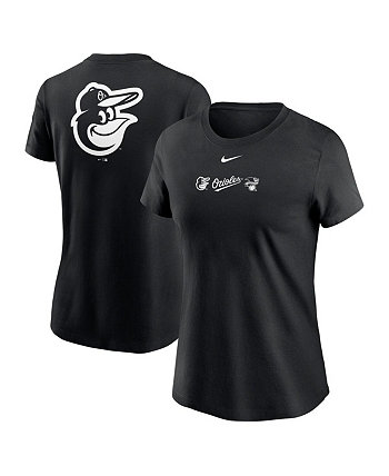Женская черная футболка через плечо Baltimore Orioles Nike