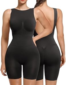 SHAPERX Mid Thigh Jumpsuits for Women Low Back Onesie Seamless Rompers Stretchy Bodycon Outfits SHAPERX